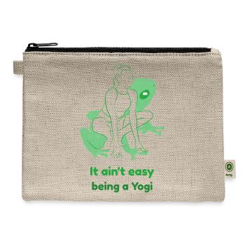 It Ain t Easy Being A Yogi - Hemp Carry All Pouch - natural - Front