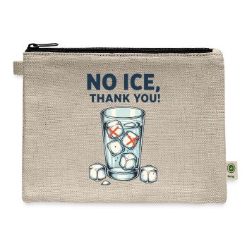 No Ice Thank You Glass Humor Tee - Hemp Carry All Pouch - natural - Front