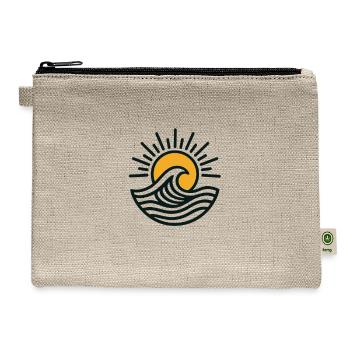 Sunrise Wave Emblem - Hemp Carry All Pouch - natural - Front