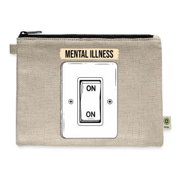 Mental Illness On/On Switch - Hemp Carry All Pouch - natural - Front