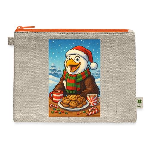 Christmas taw eagle - Hemp Carry All Pouch