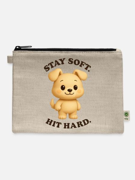 Vintage Soft Puppy - Hemp Carry All Pouch - natural
