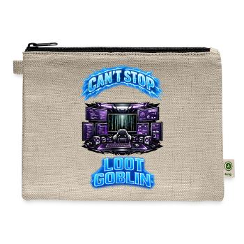 Cant Stop Loot Goblin - Hemp Carry All Pouch - natural - Front