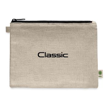 Classic Minimalist Typography - Hemp Carry All Pouch - natural - Front