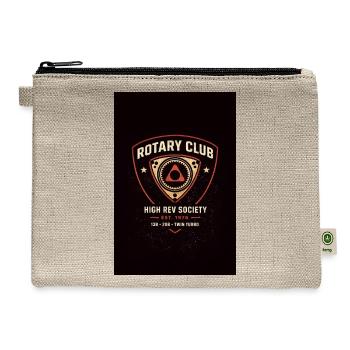 Rotary Club High Rev Society Shirt – 13B 20B Twin  - Hemp Carry All Pouch - natural - Front