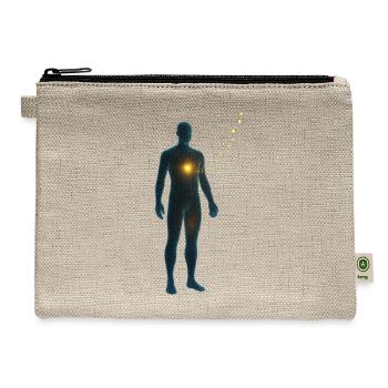 Energetic Core Silhouette - Hemp Carry All Pouch - natural - Front