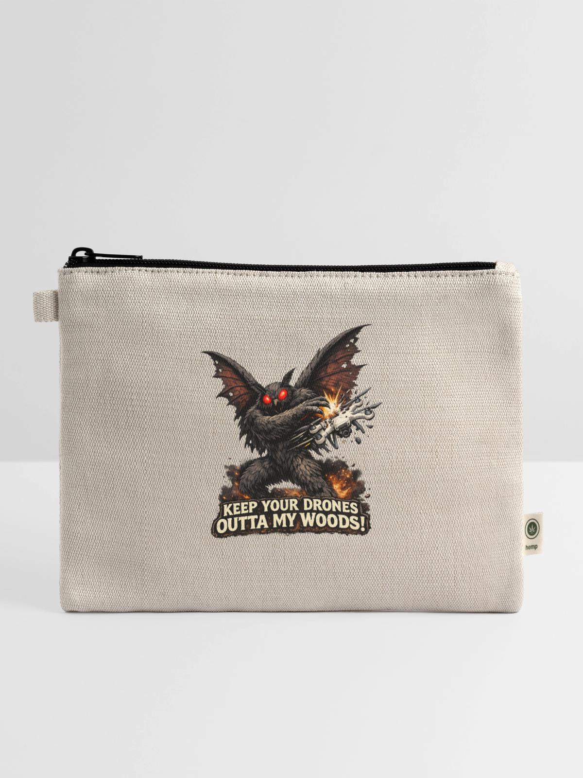 Mothman Drones - Hemp Carry All Pouch - natural - Front