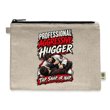 Professional Aggressive Hugger BJJ Shirt - Hemp Carry All Pouch - natural - Front