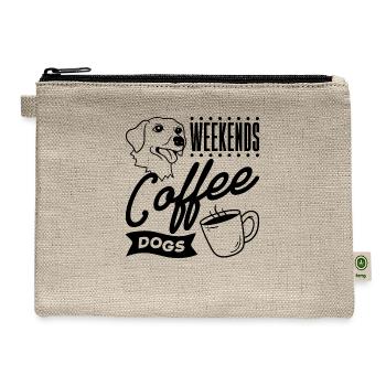 weekends coffee dogs - Hemp Carry All Pouch - natural - Front