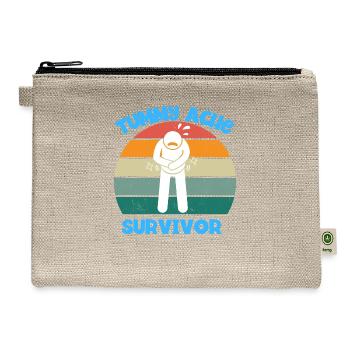 Tummy Ache Survivor - Hemp Carry All Pouch - natural - Front