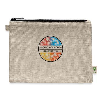 Pacific Palisades California Palm Tree Stylish - Hemp Carry All Pouch - natural - Front