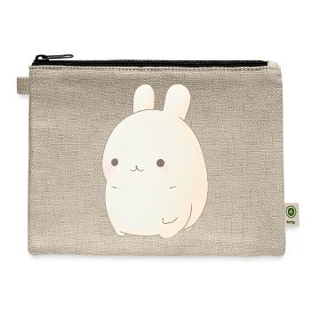 A cute bunny - Hemp Carry All Pouch - natural - Front