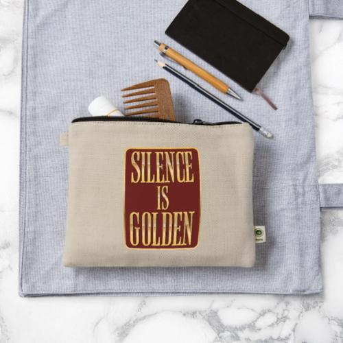 Silence Is Golden - Hemp Carry All Pouch