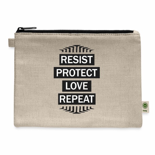 resist repeat - Hemp Carry All Pouch