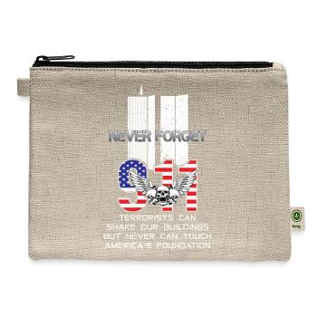 911 Never forget - Hemp Carry All Pouch - natural - Front