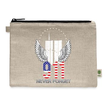 911 Never forget wings - Hemp Carry All Pouch - natural - Front