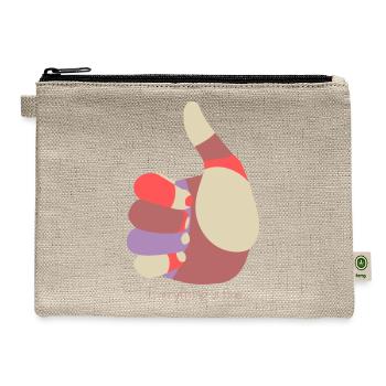 Everything Is Fine Positive Message - Hemp Carry All Pouch - natural - Front
