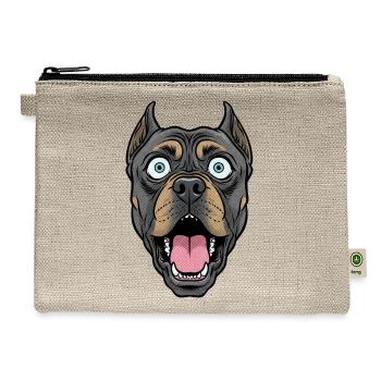 Cane Corso Pop Art Head - Hemp Carry All Pouch - natural - Front