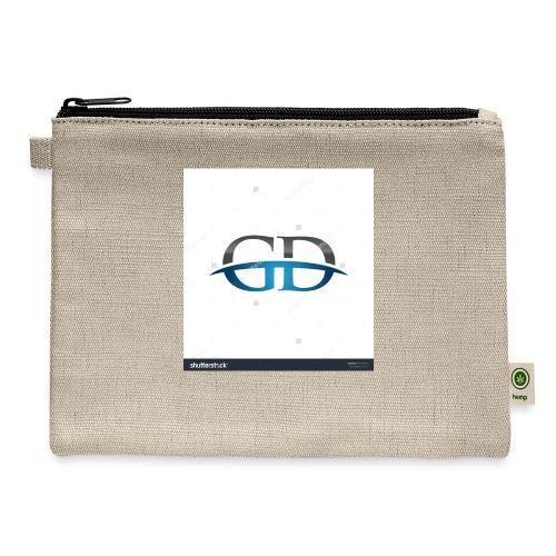 stock vector gd initial company blue swoosh logo 3 - Hemp Carry All Pouch