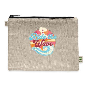 RIDE THE WAVE - Hemp Carry All Pouch - natural - Front