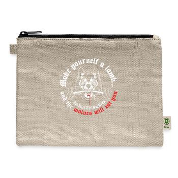 Make yourself a lamb and the wolves will eat you - Hemp Carry All Pouch - natural - Front