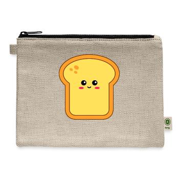 Happy Kawaii Bread - Hemp Carry All Pouch - natural - Front