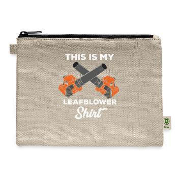 Landscapers Leaf Blowing Husband Father Gardens - Hemp Carry All Pouch - natural - Front