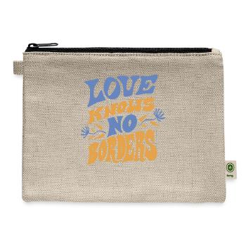 Love knows no borders - Hemp Carry All Pouch - natural - Front