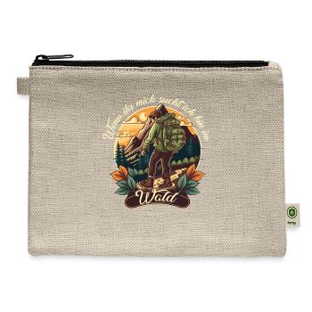 Pine Forest Nature Trees Outdoor - Hemp Carry All Pouch - natural - Front