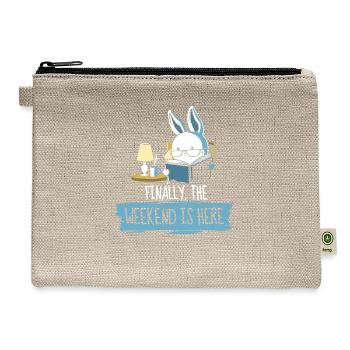 The Bookworm s Weekend - Hemp Carry All Pouch - natural - Front
