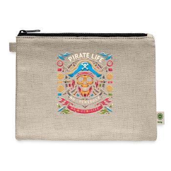 No life Piret life - Hemp Carry All Pouch - natural - Front