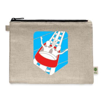 Roller Coaster Pocket Theme Park Amusement Park - Hemp Carry All Pouch - natural - Front