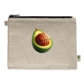 Avocado with basketball core - Hemp Carry All Pouch - natural - Front