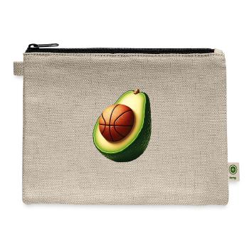 Avocado with basketball core - Hemp Carry All Pouch - natural - Front