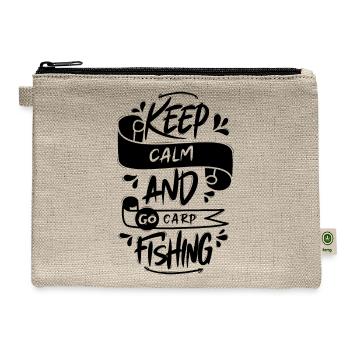 Keep Calm And Go Carp Fishing - Hemp Carry All Pouch - natural - Front