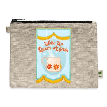 Woke Up Queer Again - Hemp Carry All Pouch - natural - Front