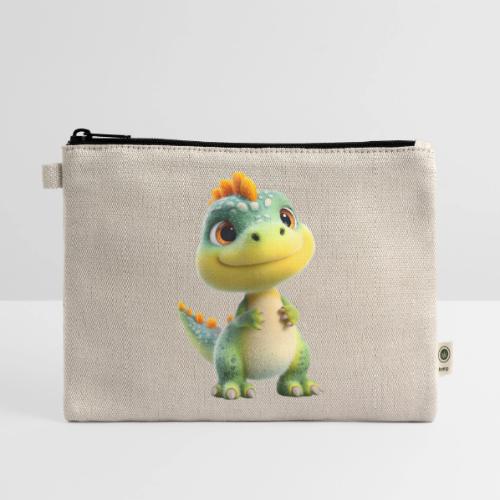 Playful 3D Baby Dinosaur - Hemp Carry All Pouch