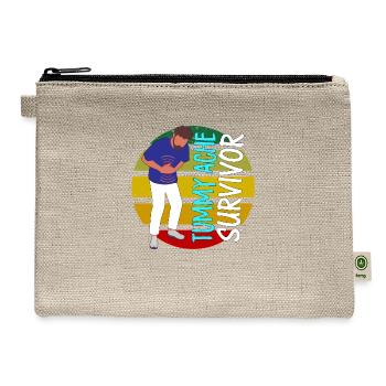 Tummy Ache Survivor - Hemp Carry All Pouch - natural - Front