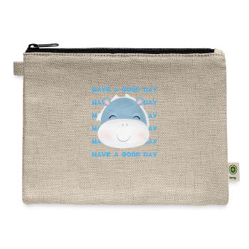 Have a Good Day. - Hemp Carry All Pouch - natural - Front