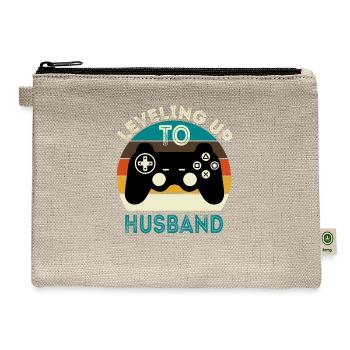 Leveling Up To Husband - Hemp Carry All Pouch - natural - Front