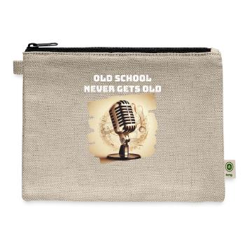 Old school never gets old vintage microphone - Hemp Carry All Pouch - natural - Front