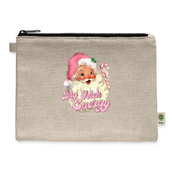 Retro Groovy Big Nick Santa Energy Pink Santa - Hemp Carry All Pouch - natural - Front