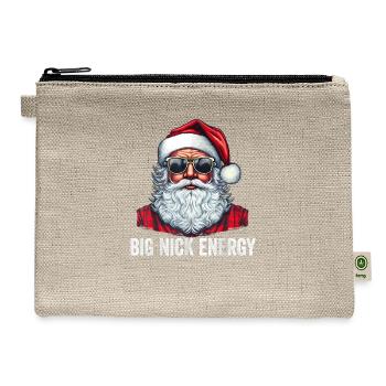 Big Nick Energy Santa - Hemp Carry All Pouch - natural - Front