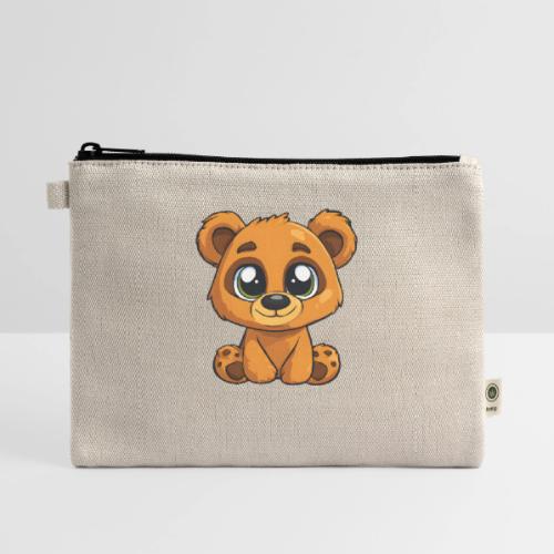 Smiling Sitting Baby Bear - Hemp Carry All Pouch