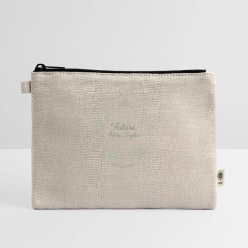 Future Mrs Minimalist Bridal Line Art - Hemp Carry All Pouch