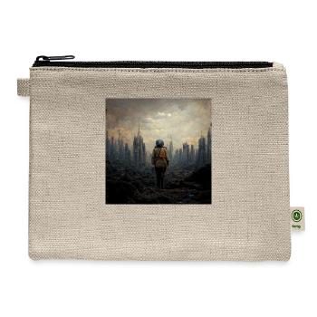 Apocalypse end of the wolrd painting - Hemp Carry All Pouch - natural - Front