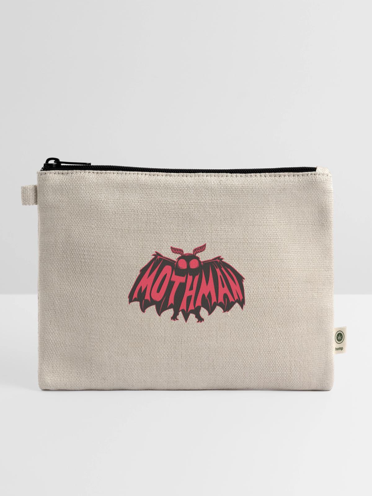 Mothman Crimson Flight - Hemp Carry All Pouch - natural - Front