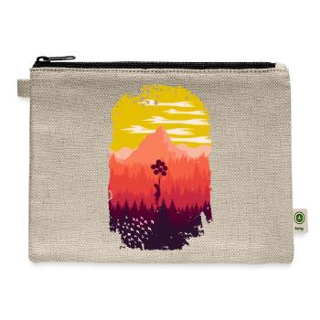 Nature Vintage Minimalist Pine Trees - Hemp Carry All Pouch - natural - Front