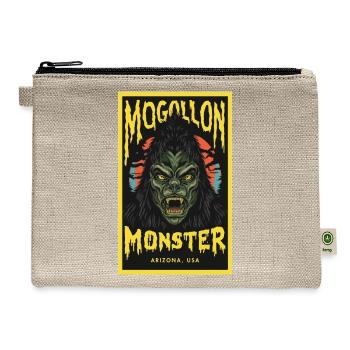 Mogollon Monster Cryptid Arizona Wilderness Enigma - Hemp Carry All Pouch - natural - Front