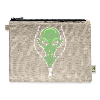 Alien Zipper Shhh Illusion - Hemp Carry All Pouch - natural - Front